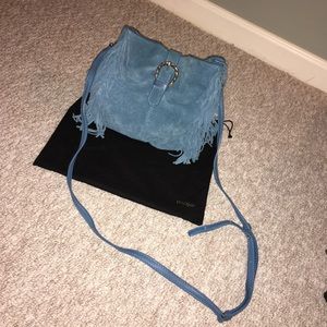 Blue 💎Suede Satchel Maje Bag✨